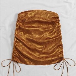 Gold printed tie skirt